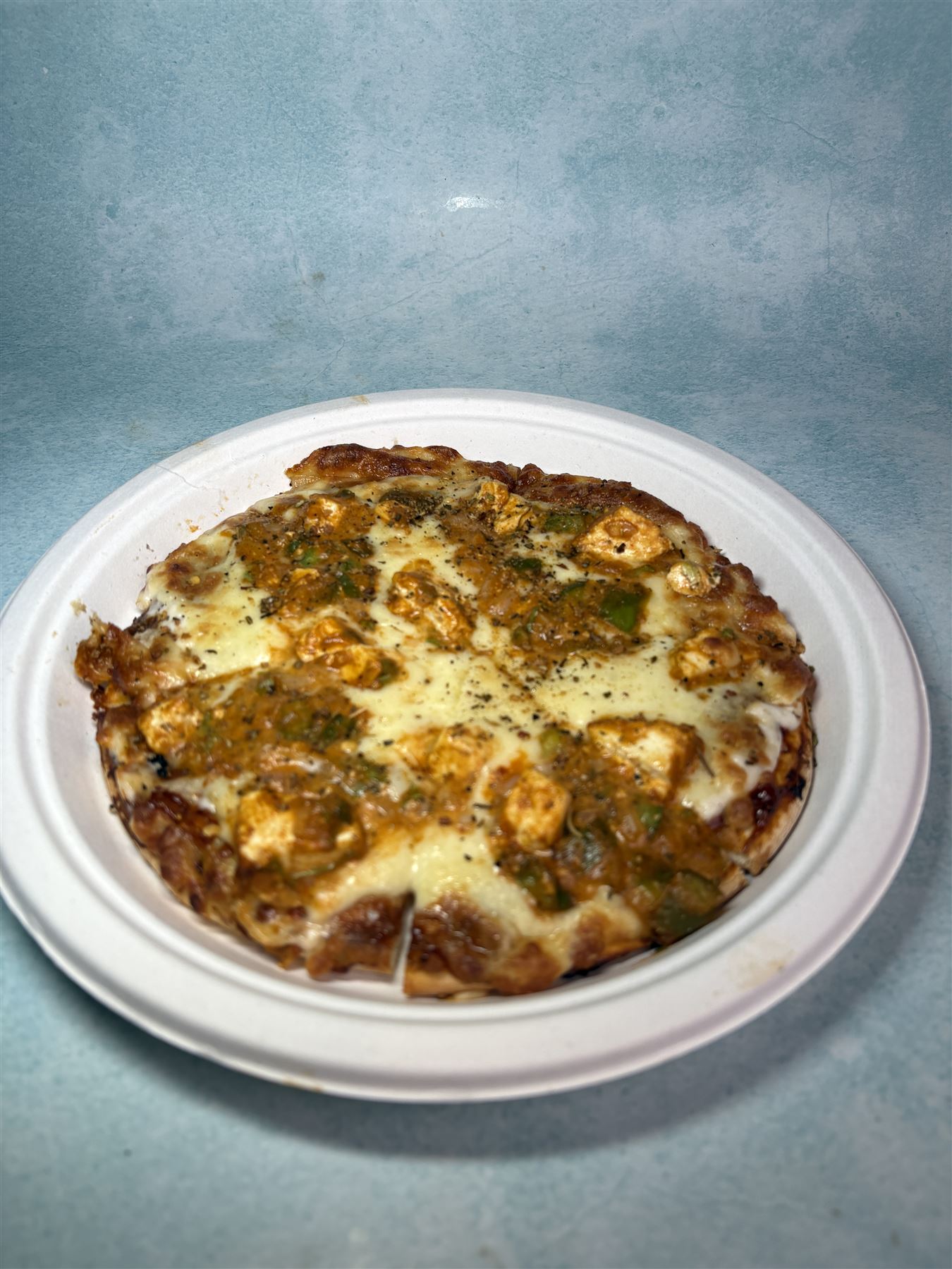 Paneer tikka pizza